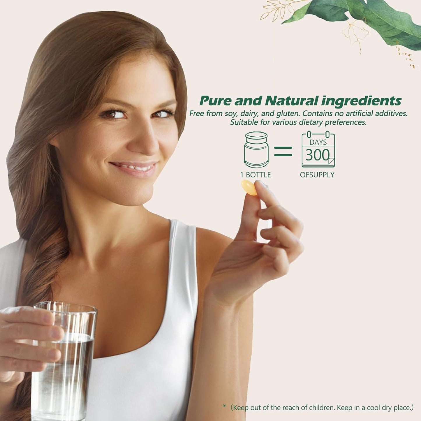 300 Count Civavo Vitamin D3 K2 Softgel Supplement for Calcium Absorption - 10000 IU VIT D3 + 200 MCG Vitamin K2, Non-GMO & Gluten-Free - BoostGo Australia