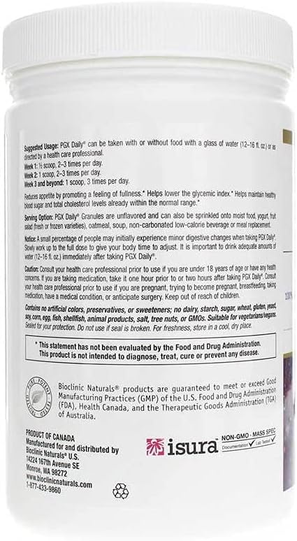 300 Grams Bioclinic PGX Daily Granules - Unflavored Dietary Supplement
