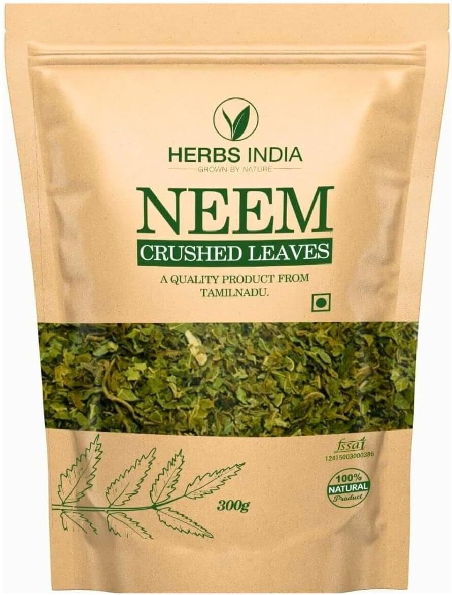 300g Neem Leaves Crushed - Ideal for Fresh Neem Leaf Tea - Herbal Supplements from India - BoostGo Australia