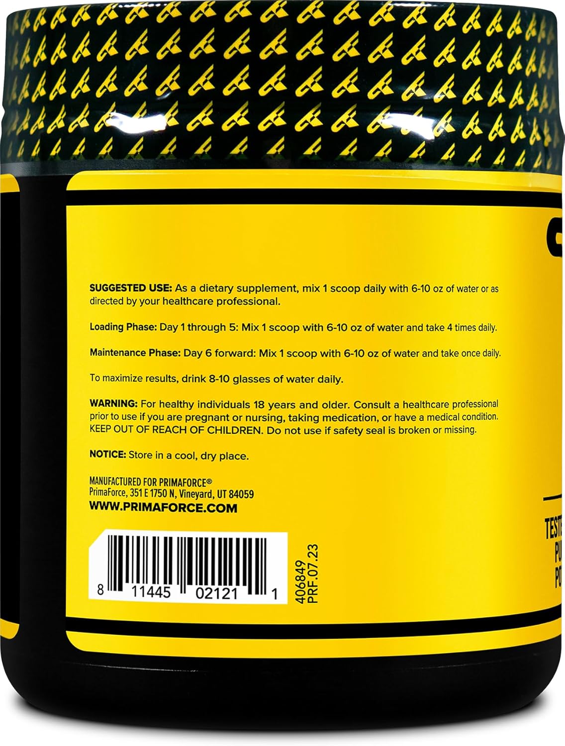 300g Primaforce Micronized Creatine Monohydrate Powder - Gluten Free, Non-GMO Formula