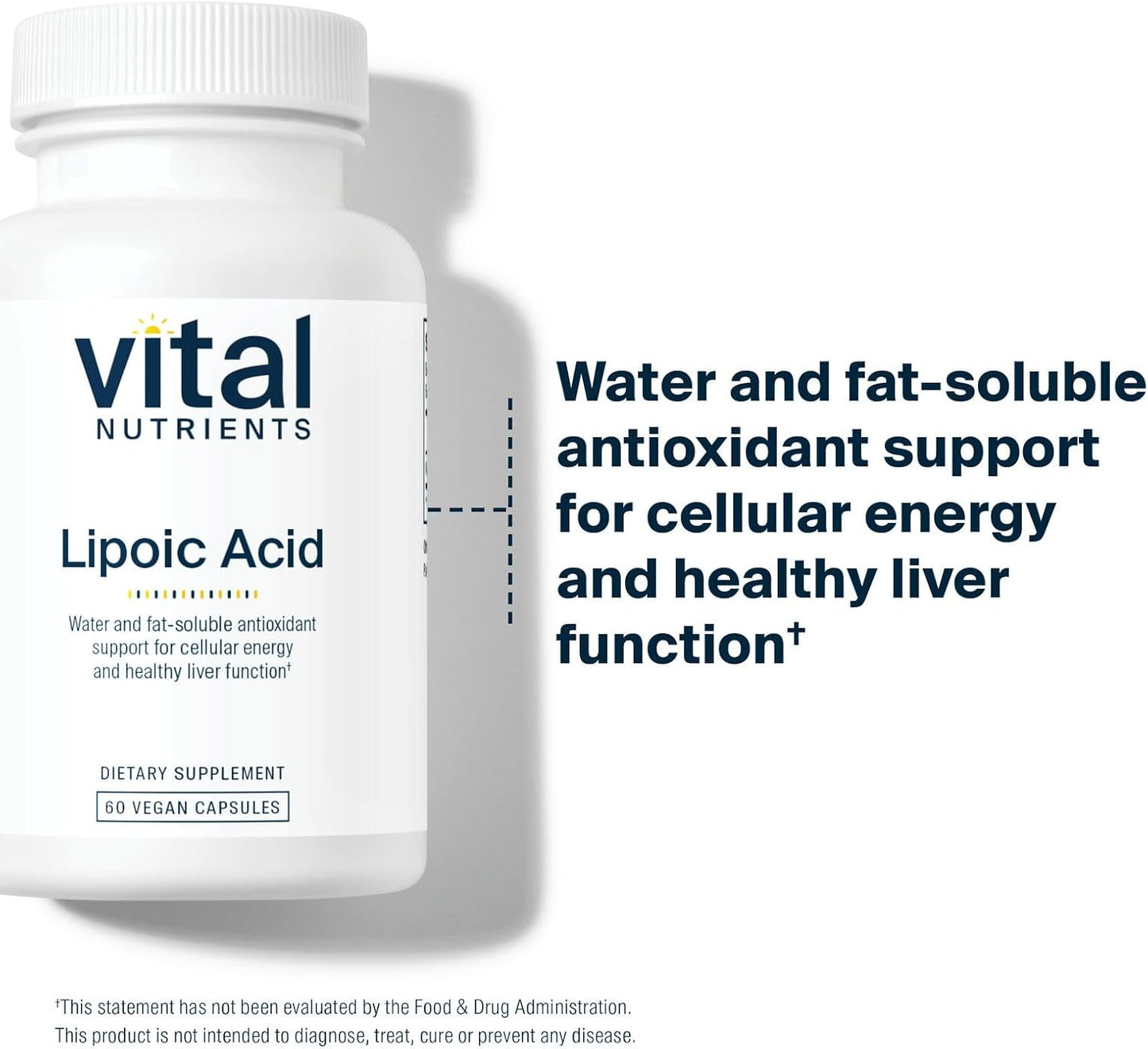 300mg Alpha-Lipoic Acid Supplement for Healthy Metabolism and Energy | Non-GMO, Gluten, Dairy, Soy Free | 60 Capsules