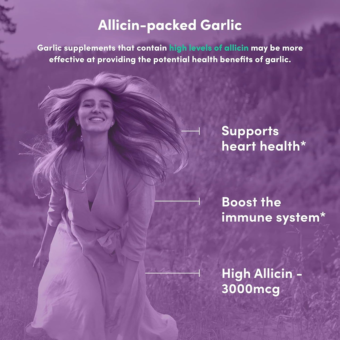 300mg Odorless Garlic Extract Capsules - Allicin-Rich Herbal Supplement for Heart, Liver, Immune Support - Non-GMO, Gluten-Free, Vegan - 90 Capsules