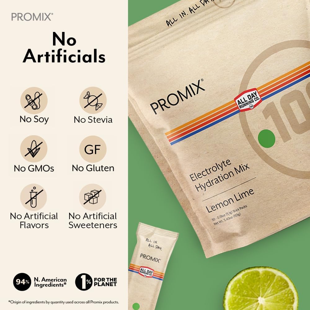 30ct ProMix Nutrition Promix Electrolyte Lemon Lime Stick Packs for Single Serving