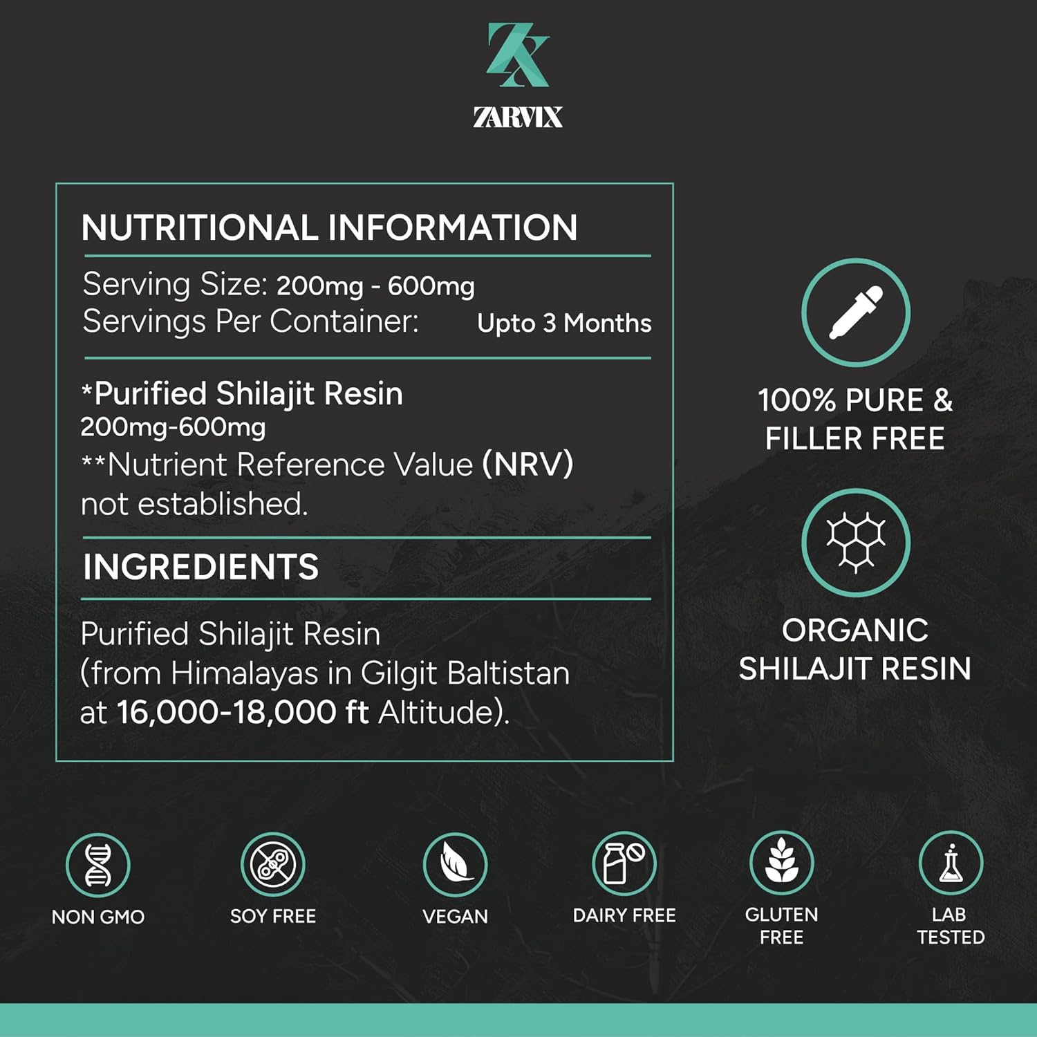 30g HURRIAJ Himalayan Shilajit Resin with Spoon - 3 Month Supply of Pure Gold Grade Shilajit for Men and Women - Energy Booster with Trace Minerals