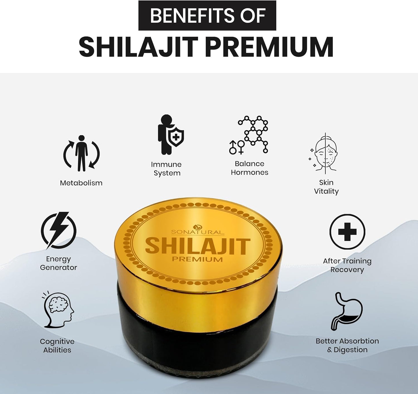 30g Pure Himalayan Organic Shilajit Resin with Fulvic Acid - Energy & Immune Support