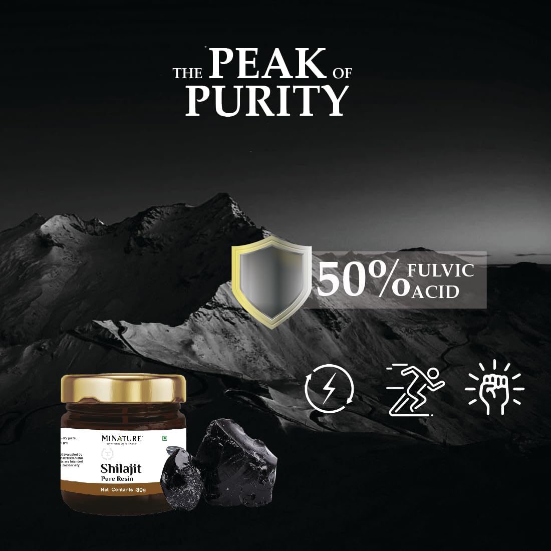 30g Pure Shilajit Resin with Over 80 Minerals and Amino Acids - Naturally Sourced Fulvic Acid Supplement
