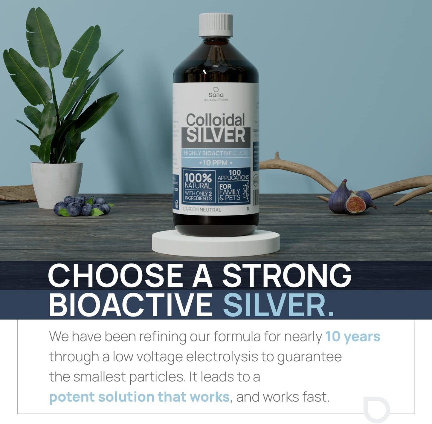 32 fl oz Institut Katharos Colloidal Silver Liquid - 10 PPM Bioactive Hydrosol Silver Water - Immune Support Supplement - Quality Ionic Minerals - Organic Structured Silver