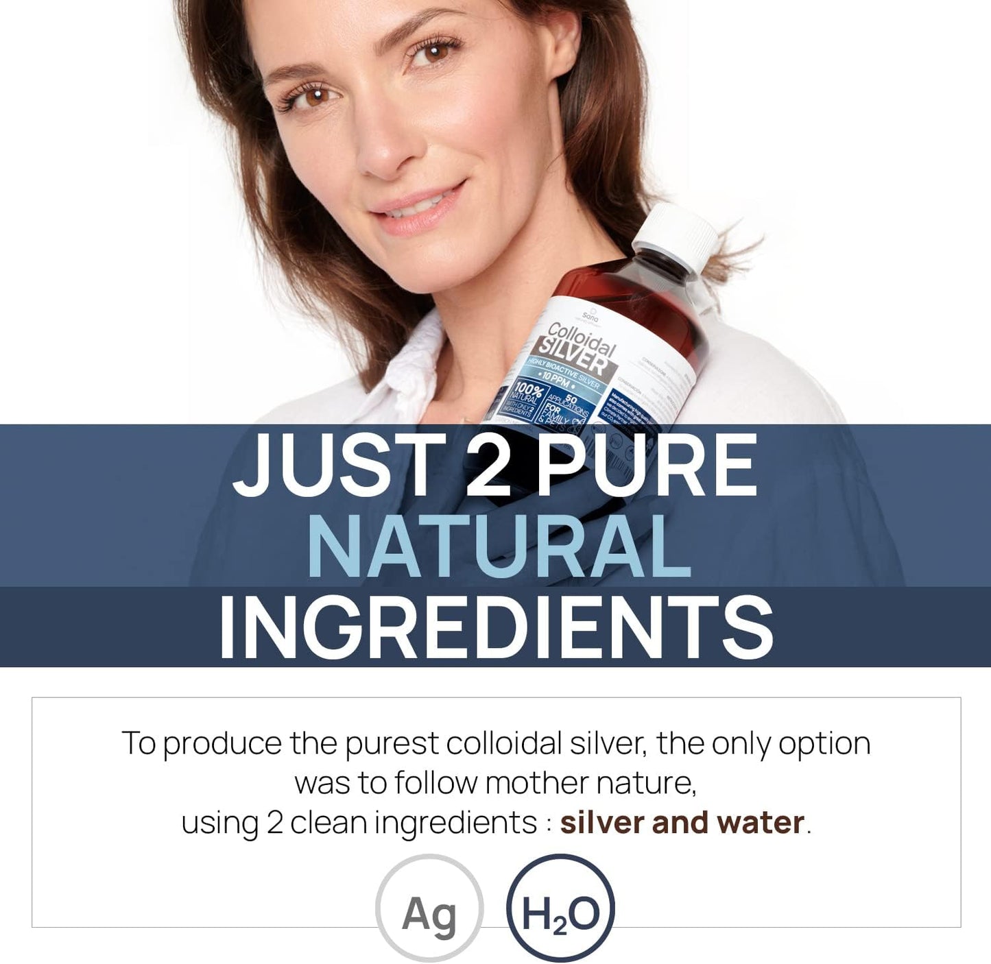 32 fl oz Institut Katharos Colloidal Silver Liquid - 10 PPM Bioactive Hydrosol Silver Water - Immune Support Supplement - Quality Ionic Minerals - Organic Structured Silver