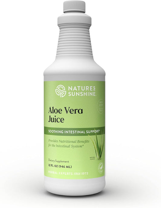 32 Fl Oz Nature's Sunshine Aloe Vera Juice - Pure and Natural Aloe Supplement