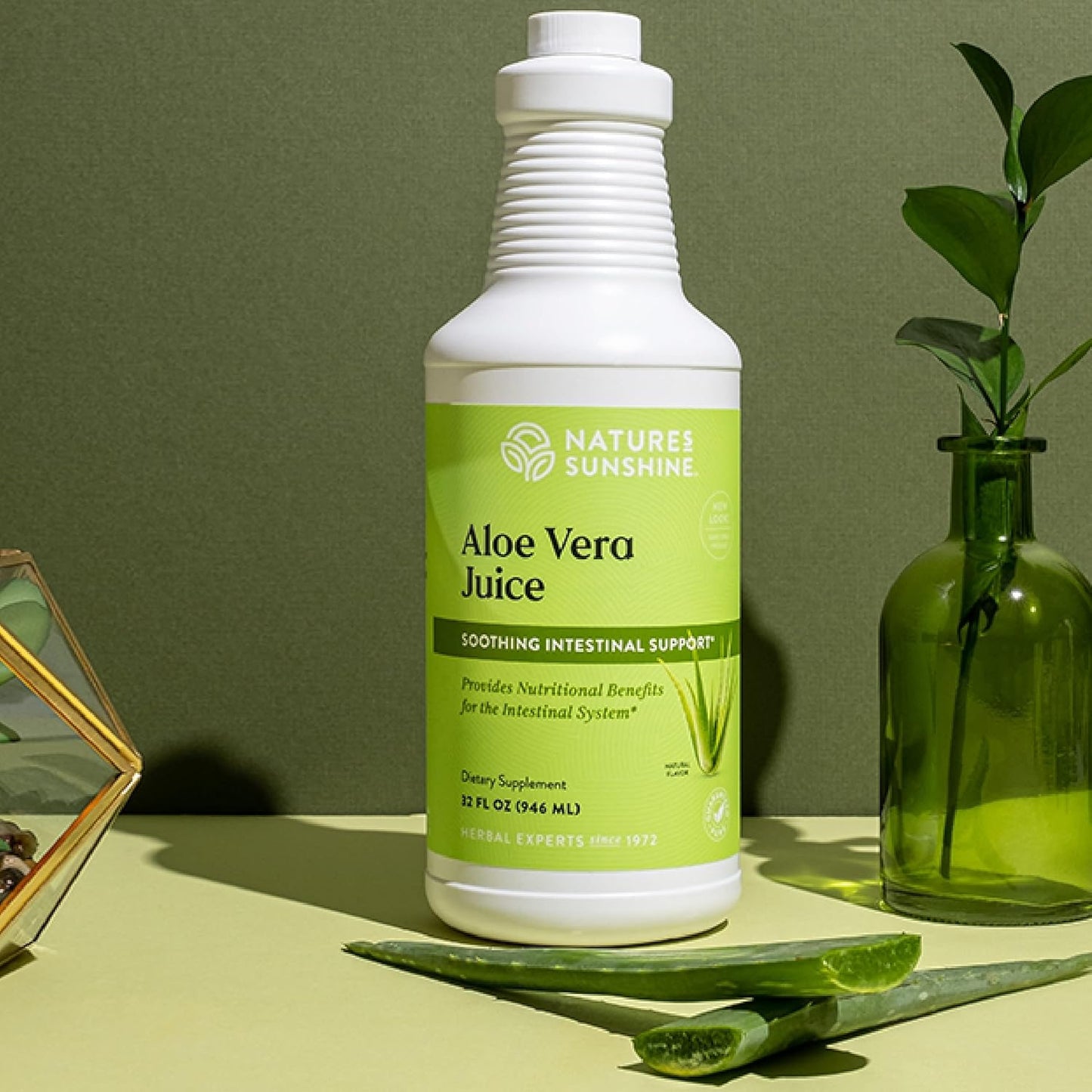 32 Fl Oz Nature's Sunshine Aloe Vera Juice - Pure and Natural Aloe Supplement