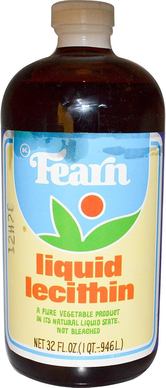 32 Ounce Fearn Lecithin Liquid Supplement for Wellness and Health