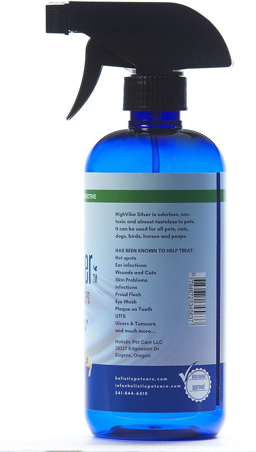 32 oz and 16 oz HighVibe Colloidal Silver for Pets - Boost Your Pet's Well-being with High-Quality Silver Solution
