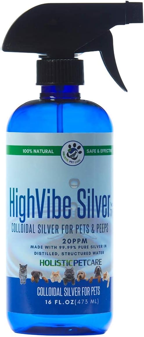 32 oz and 16 oz HighVibe Colloidal Silver for Pets - Boost Your Pet's Well-being with High-Quality Silver Solution