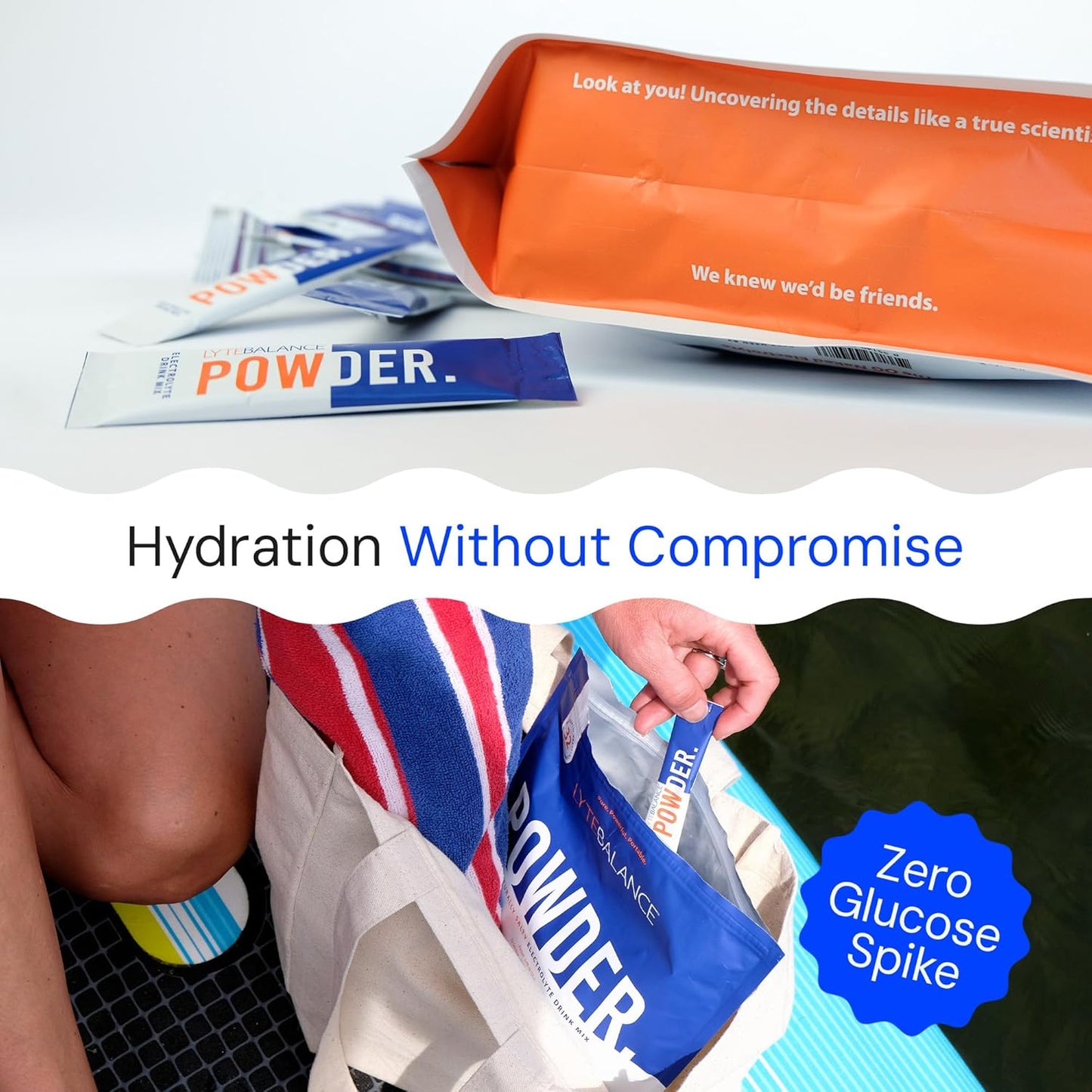 32 Packets of LYTE BALANCE Double Strength Powder for Daily Hydration, Muscle Recovery, and Immune Support with Sodium, Potassium, and Magnesium - Keto and Paleo Friendly Electrolyte Drink Mix with No Sugar