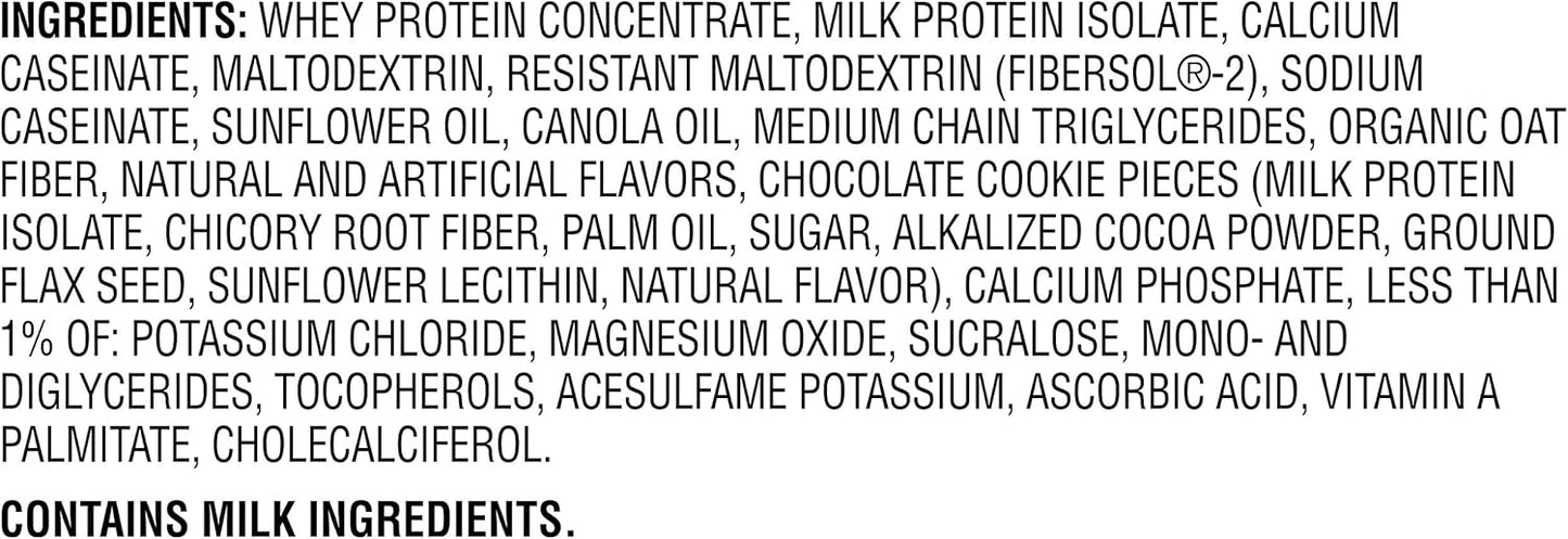 32 Servings of Muscle Milk Genuine Cookies 'n Crème Protein Powder - 4.94 Pound with 32g Protein, 2g Sugar, Calcium, Vitamins A, C & D - NSF Certified for Sport - Energizing Snack
