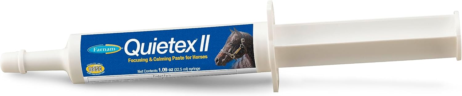 32.5 ml Farnam Quietex II Horse Calming Supplement Paste - Manage Nervous Behavior & Keep Horses Calm in Stressful Situations