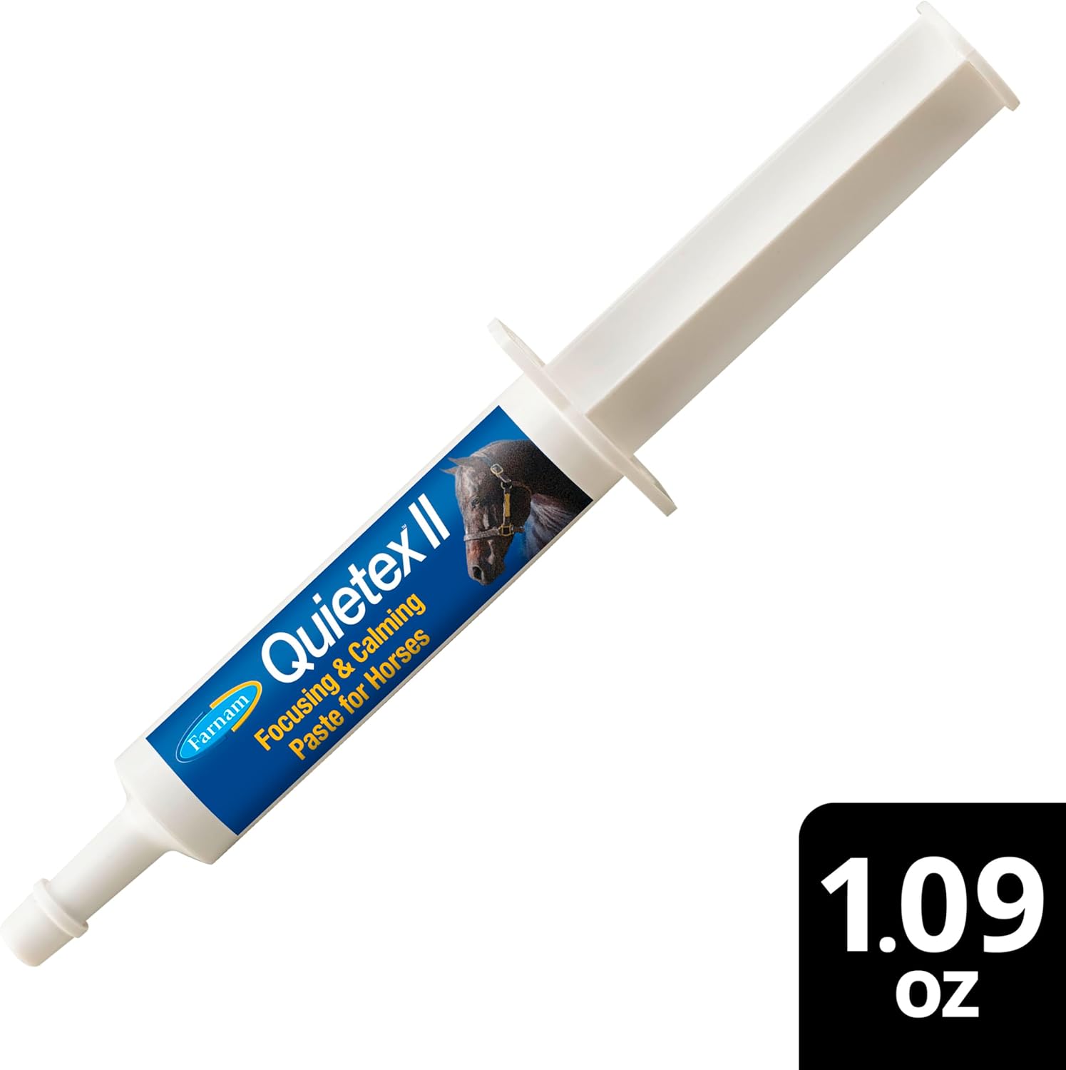 32.5 ml Farnam Quietex II Horse Calming Supplement Paste - Manage Nervous Behavior & Keep Horses Calm in Stressful Situations
