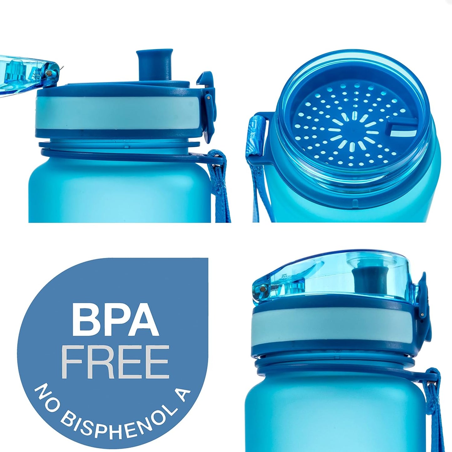 32oz Embrava Sports Water Bottle with Fast Flow Lid - BPA Free, Leakproof, Lightweight Tritan Plastic - Ideal for Fruit Infusion & Ice - Flip Top Cap