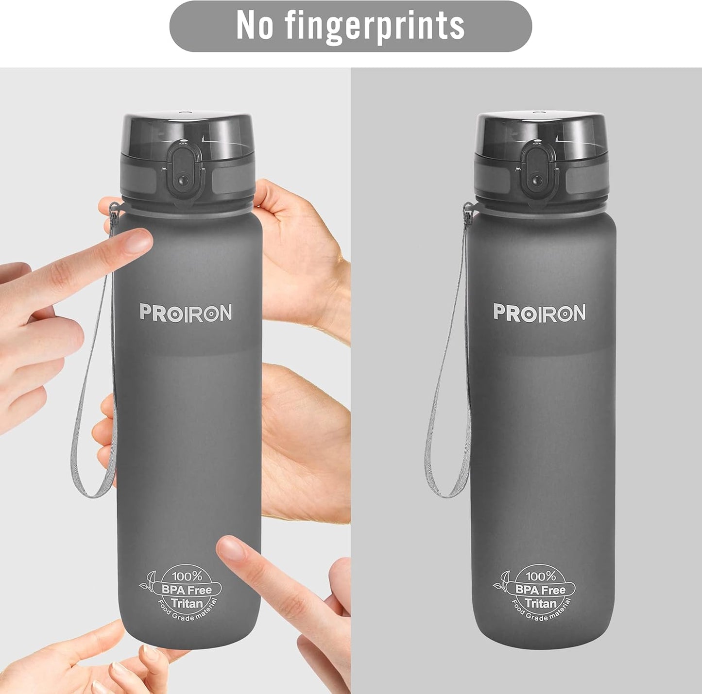 32oz Leak-Proof BPA-Free Water Bottle with Protein Shaker and Flip Top Lid for Fitness and Gym - PROIRON USA Tritan Material Bottle