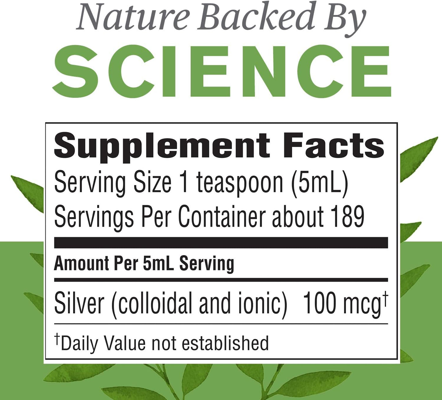 32oz Nature's Sunshine Silver Shield Liquid: Immune Support & Protection with Aqua Sol Technology