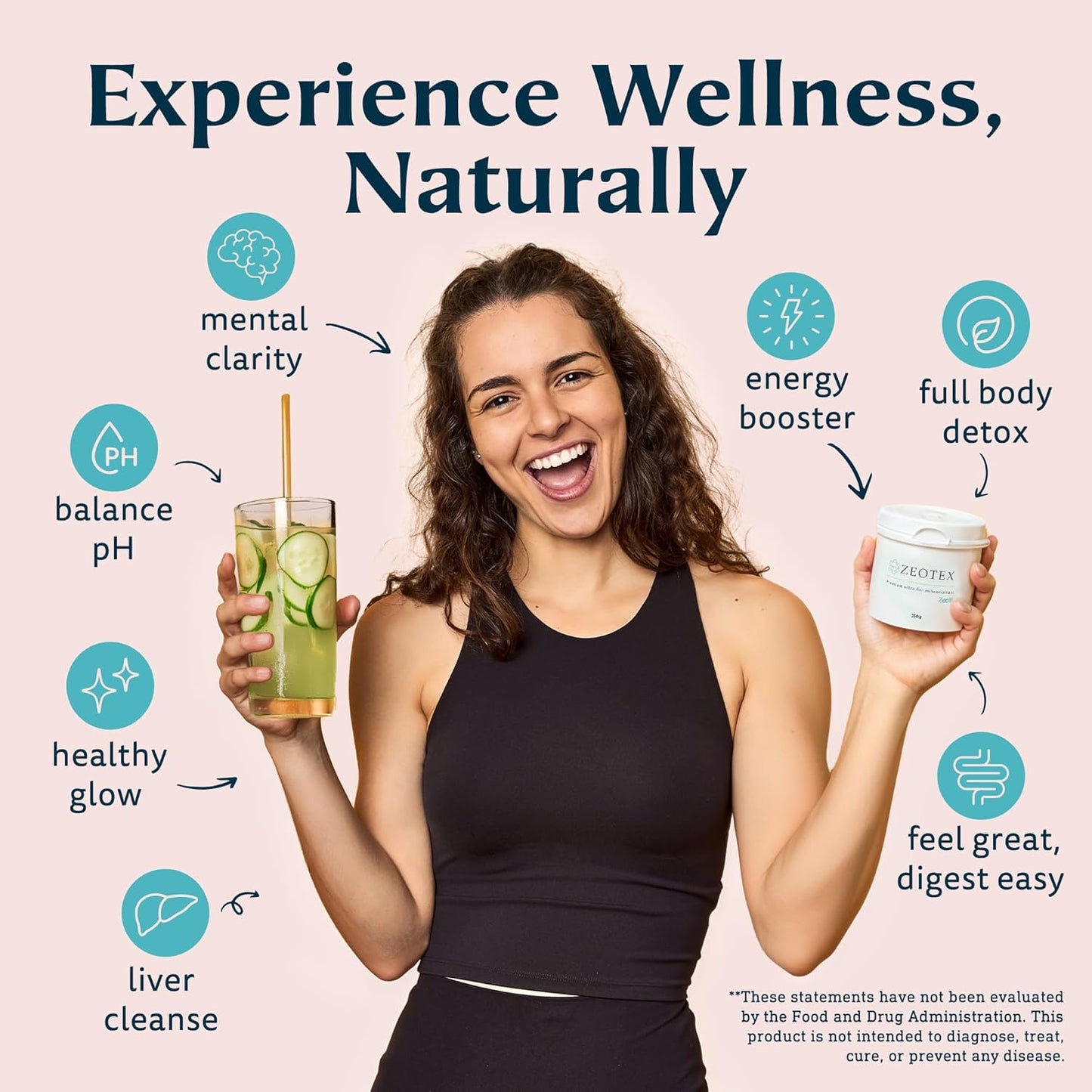 350g Zeotex Zeolite Powder for Full Body Detox Cleanse - Micronized Clinoptilolite Toxin Remover for Food and Juice Detox