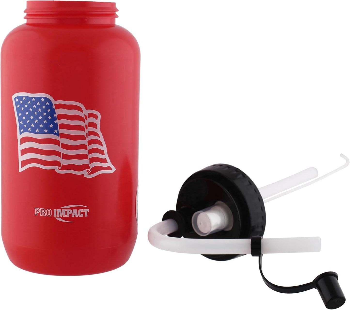 35.5 Oz. Squeezable Water Bottle with Bendable Straw and Spray Cap - BPA Free Plastic - Ideal for Sports and Fitness - Baseball, Hockey, Gym, MMA, Yoga, Boxing, Cycling, Softball, Football, Lacrosse