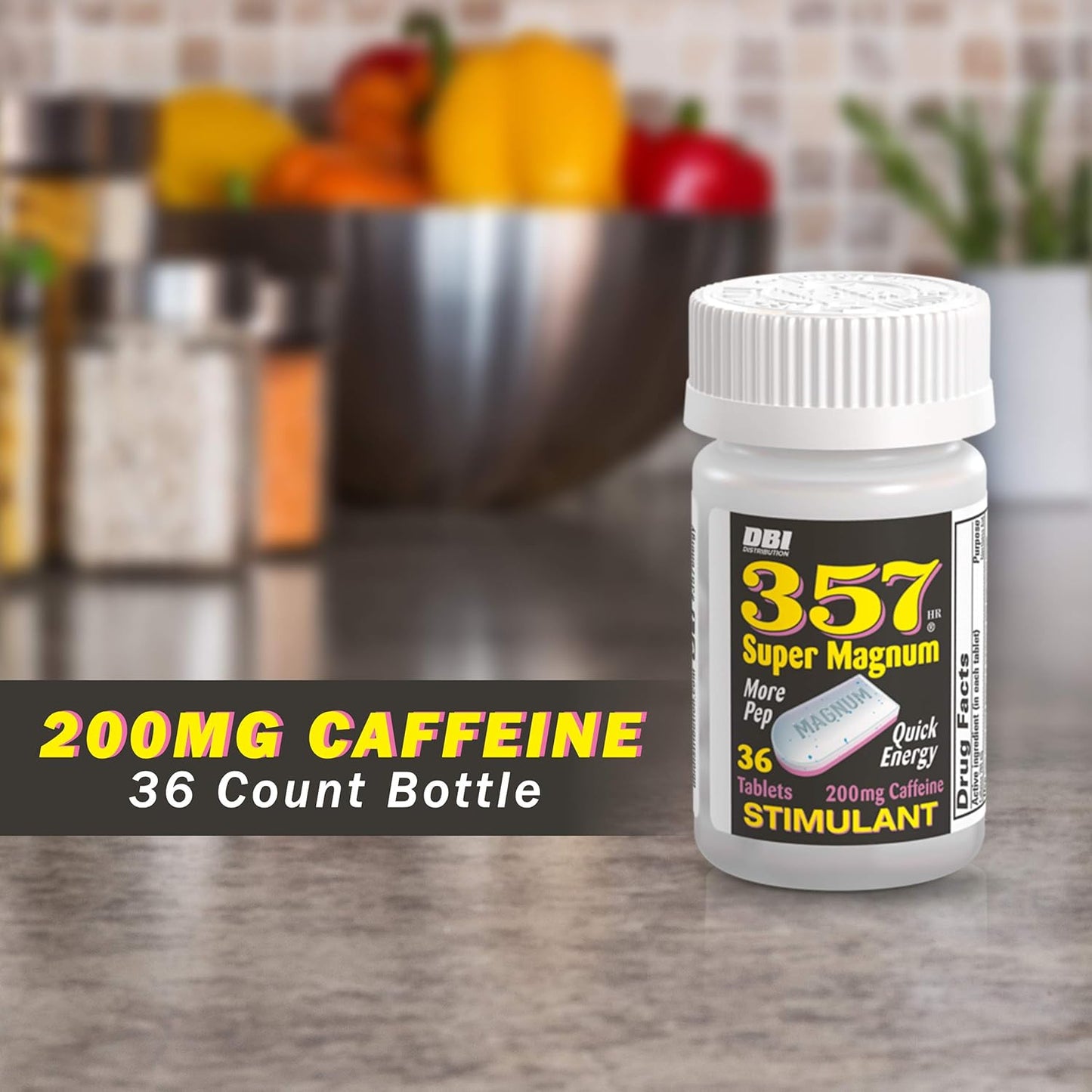357 HR MAGNUM Super Magnum Stimulant - 3 Pack with 200mg Caffeine
