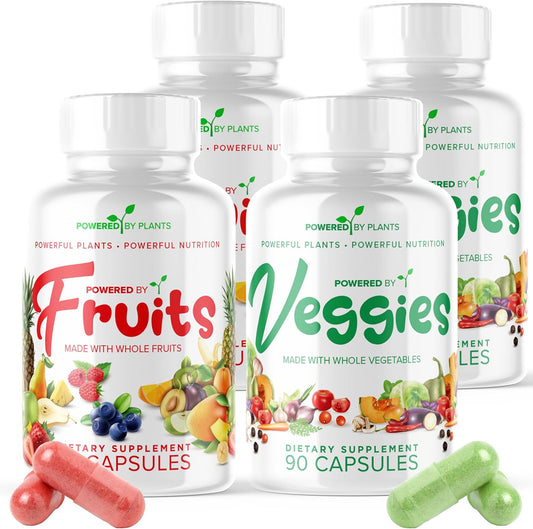 360 Capsules Daily Fruits and Veggies Supplement - Non GMO & Gluten Free Superfood with Natural Vitamins - 60 Days Supply - Plant-Powered Formula - BoostGo Australia