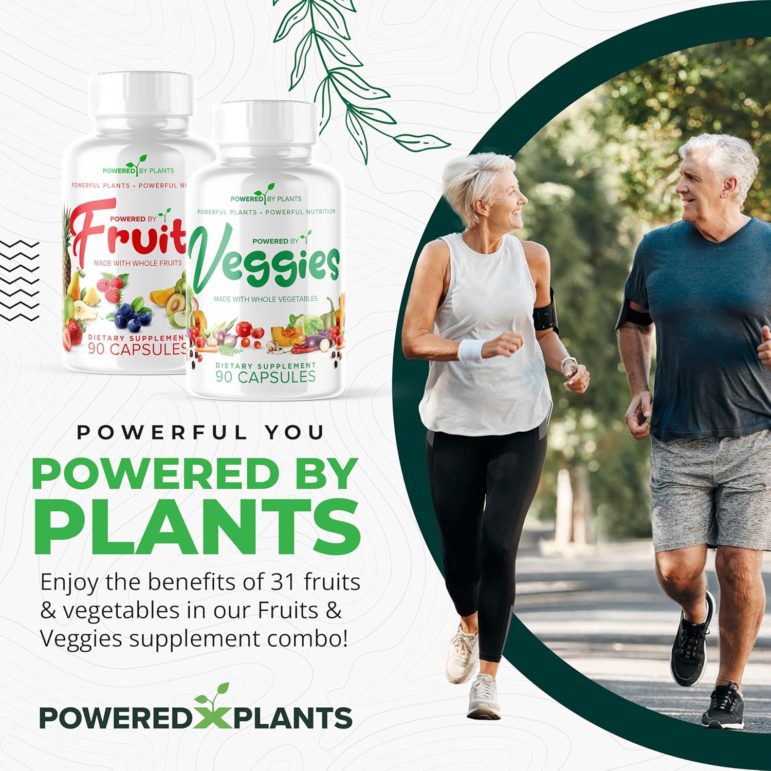 360 Capsules Daily Fruits and Veggies Supplement - Non GMO & Gluten Free Superfood with Natural Vitamins - 60 Days Supply - Plant-Powered Formula - BoostGo Australia