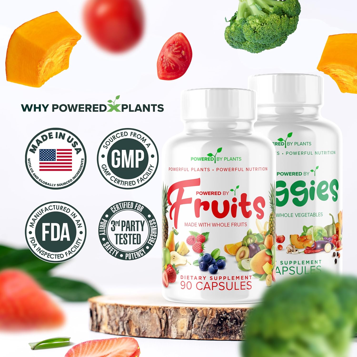 360 Capsules Daily Fruits and Veggies Supplement - Non GMO & Gluten Free Superfood with Natural Vitamins - 60 Days Supply - Plant-Powered Formula - BoostGo Australia