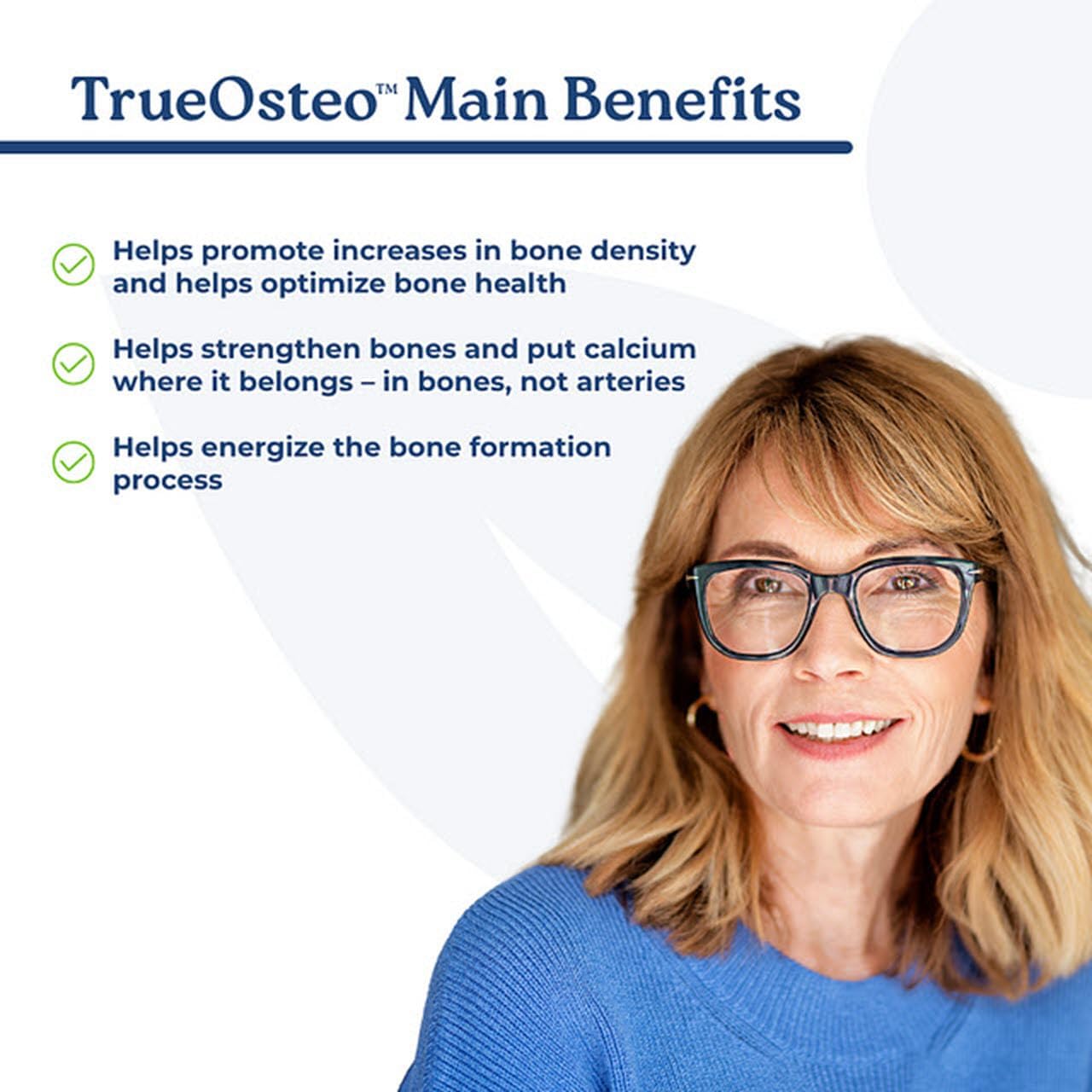 360 Capsules of NatureCity True-Osteo Plant-Based Bone Strength Supplement with AlgaeCal Calcium, Magnesium, Vitamin D3, K2, and Silicon - Stomach-Friendly Formula