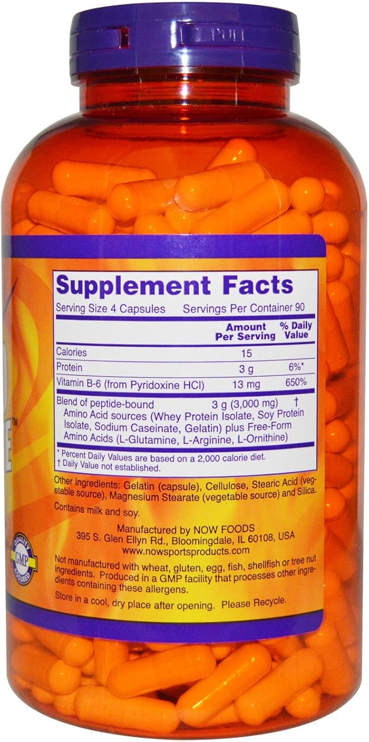 360 Capsules of NOW Foods Amino Complete Supplement for Enhanced Performance and Recovery