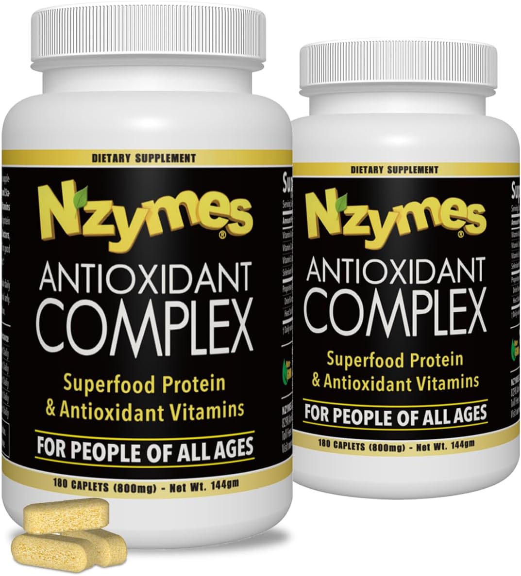 360 Count Nzymes Antioxidant Complex: Powerful Formula for Environmental Challenges - Made in USA
