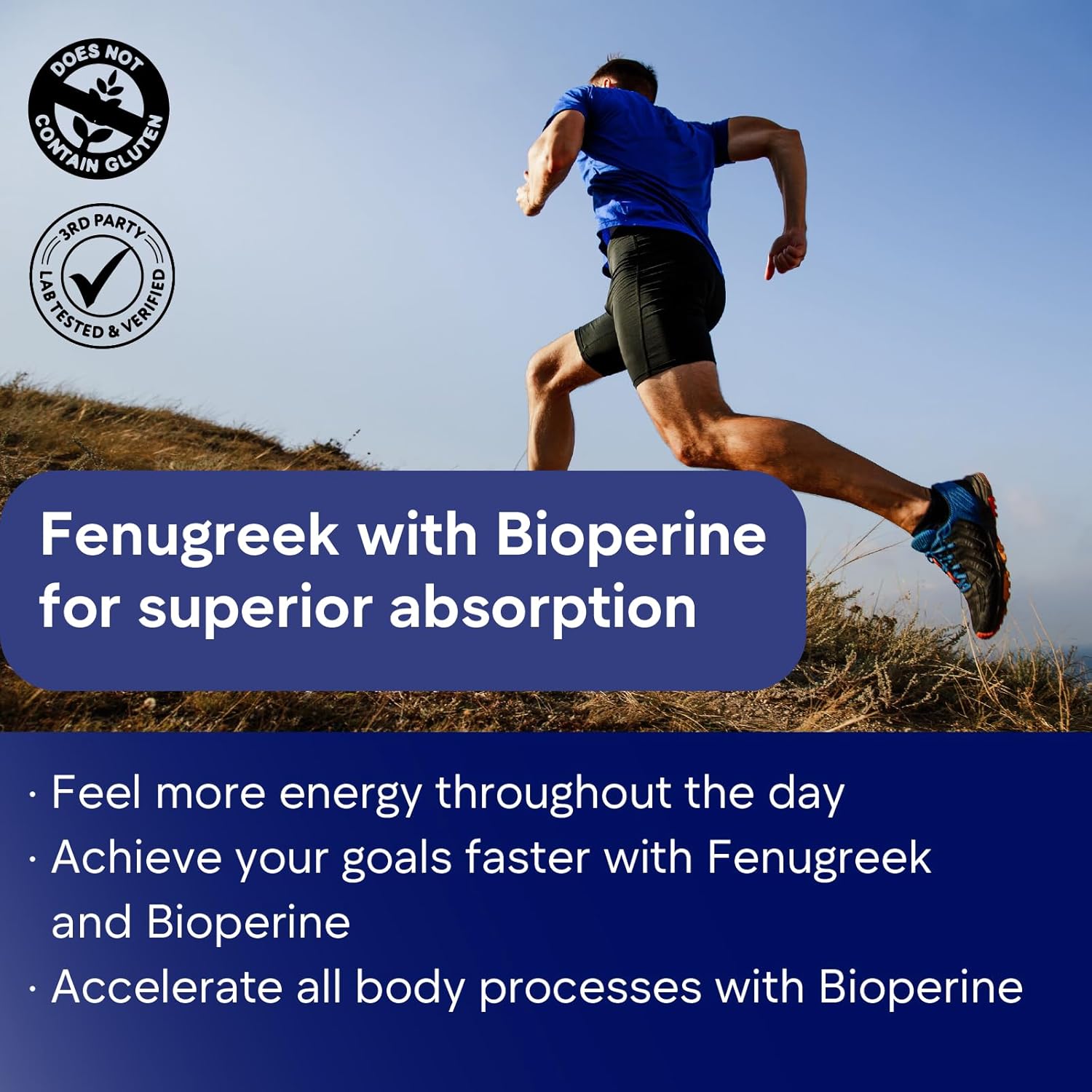 360 Servings of COMFY HEALTH Fenugreek Capsules with BioPerine® for Superior Absorption, Non-GMO, Gluten Free Fenugreek Seeds Extract Supplements