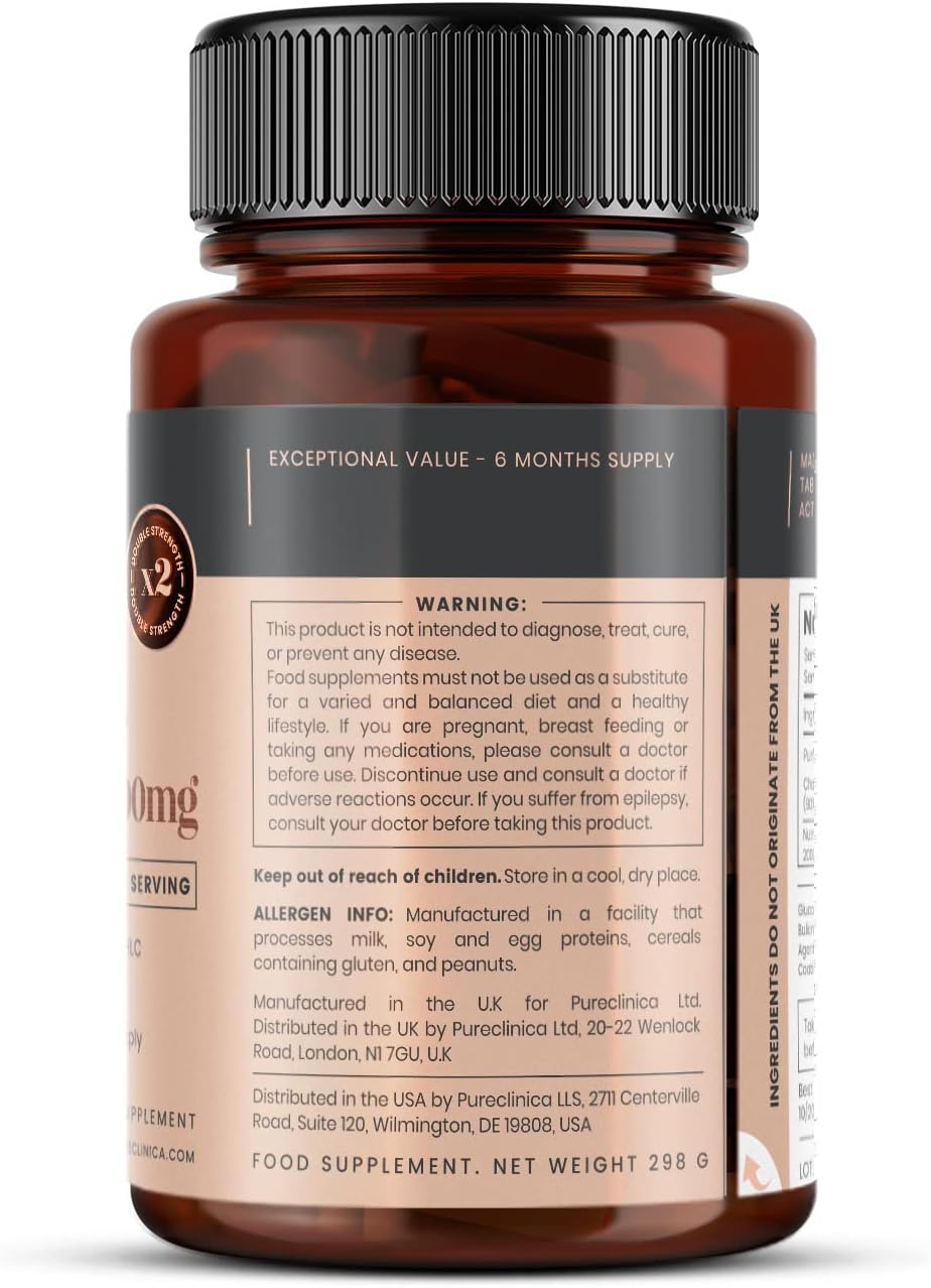 360 Tablets of Pureclinica 1500mg Glucosamine HLC and Chondroitin - 12 Months Supply with High Potency Chondroitin and Glucosamine HCL