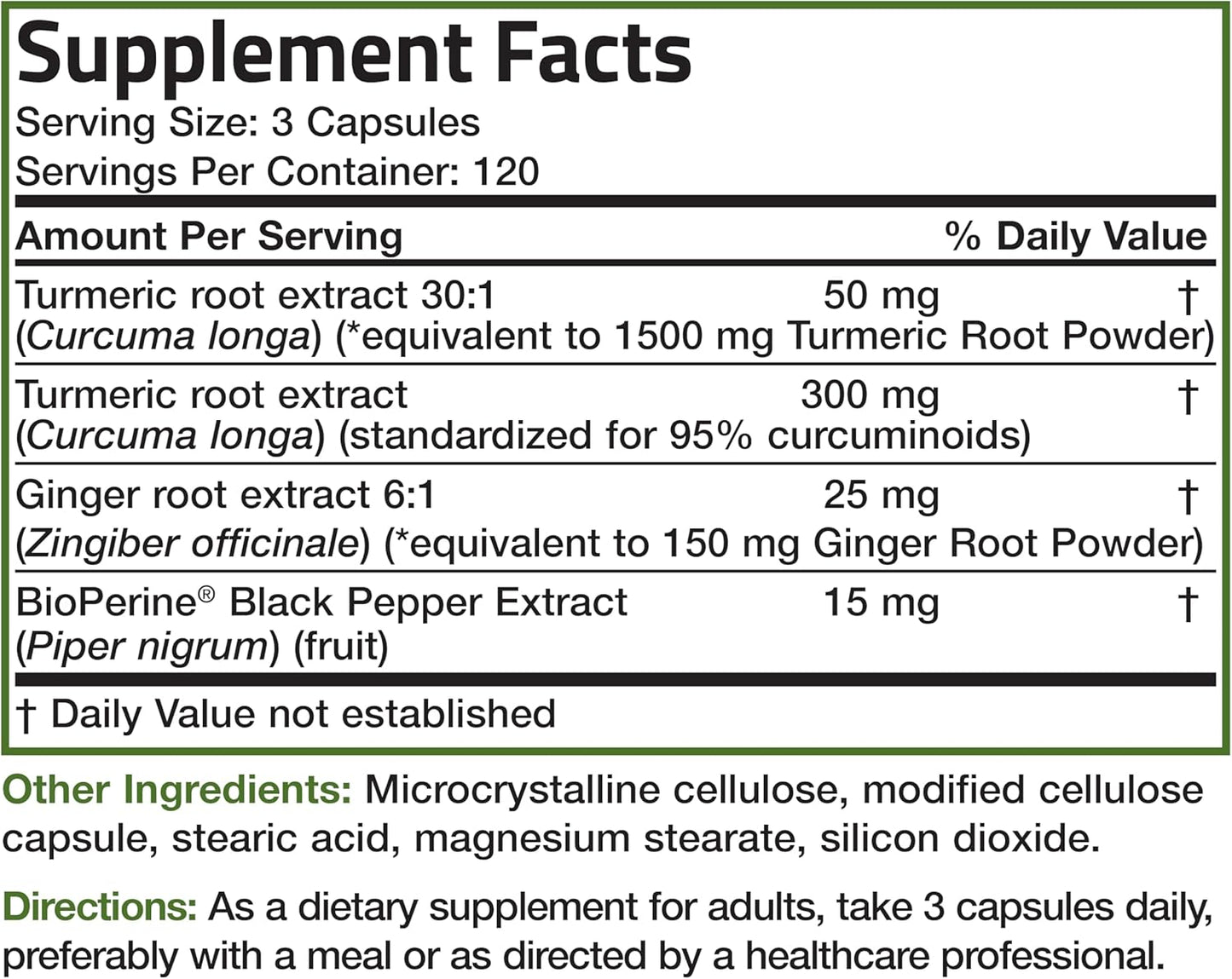 360 Vegetarian Capsules of Extra Strength Bronson Turmeric + Ginger for Joint Health & Digestion Support with BioPerine - BoostGo Australia