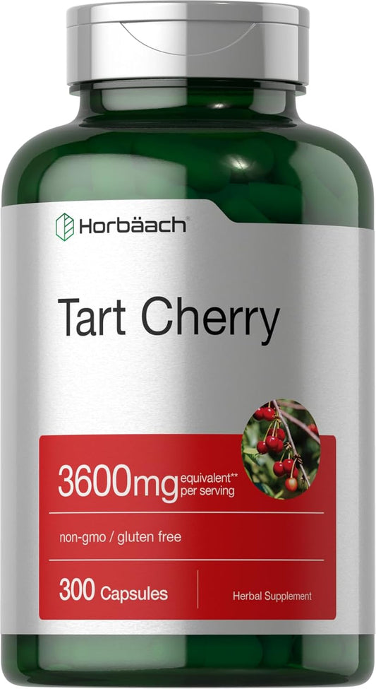 3600mg Tart Cherry Extract Capsules - 300 Pills - Non-GMO & Gluten Free Herbal Supplement by Horbäach