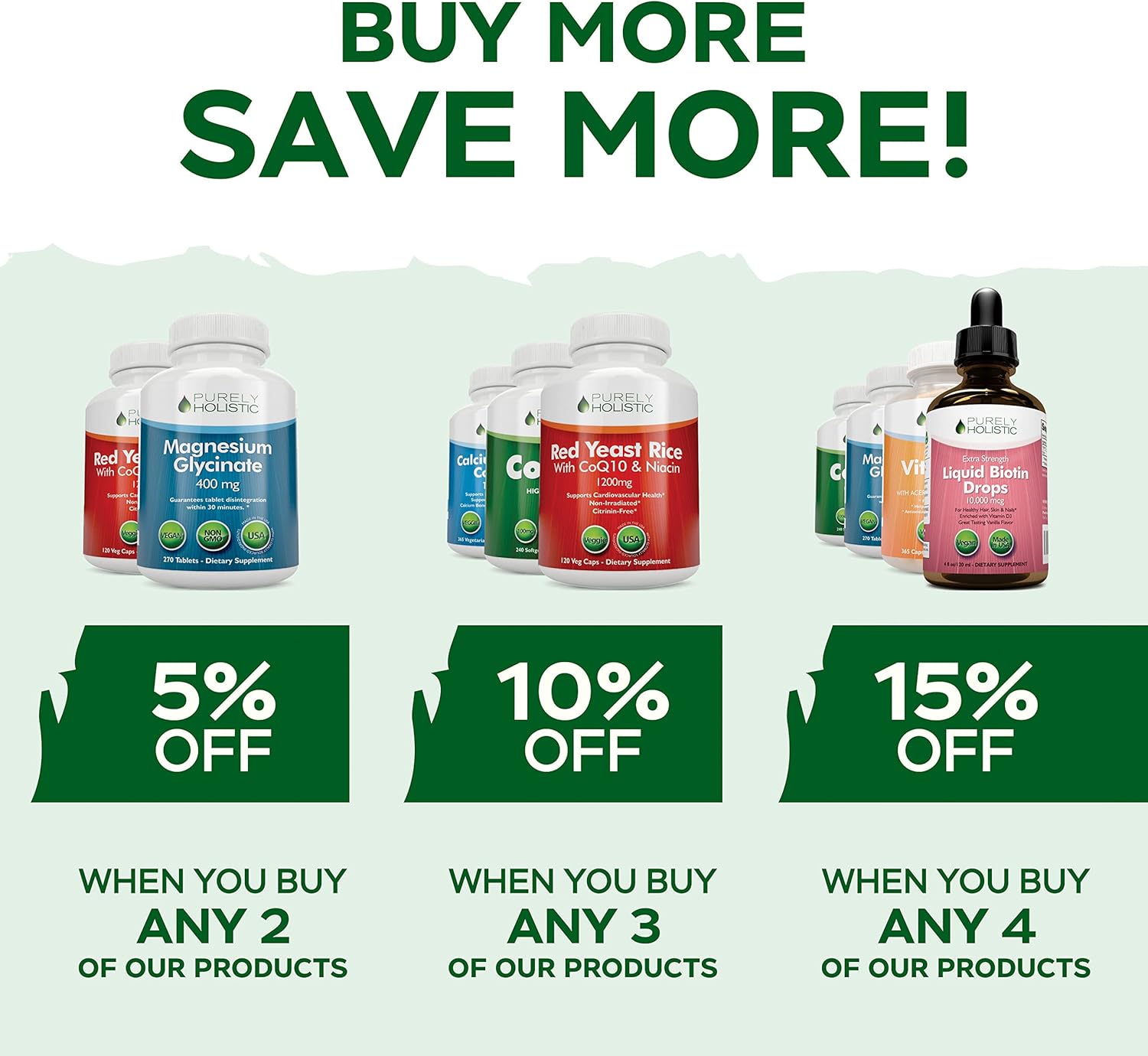 365 + 120 Capsules Vegan Bundle: Purely Holistic Vitamin C 1000mg with Organic Turmeric Curcumin 700mg & Bioperine, Rosehip, Acerola Cherry - Made in USA