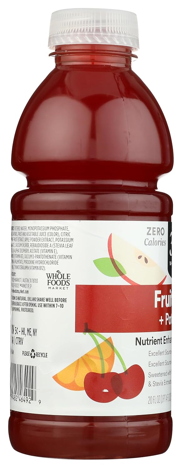365 by Whole Foods Market Water Nutrient Fruit Punch with Potassium, Zero Calories, 20 fl oz