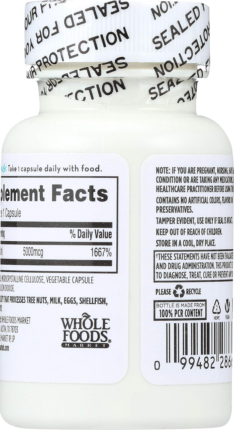 365 Everyday Value High Potency Biotin 5000mcg Capsules - 60 Count from Whole Foods Market