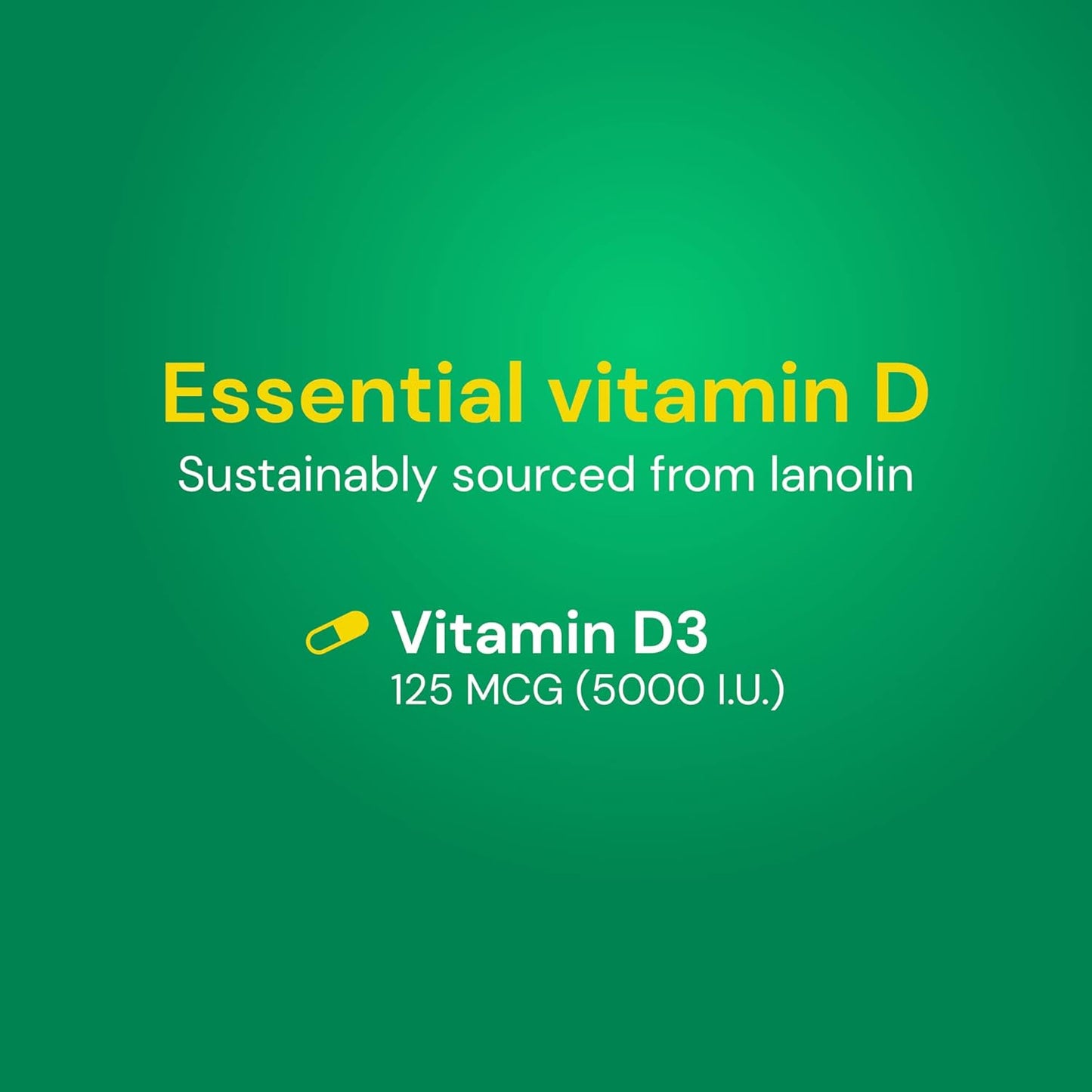 365 Softgels of Country Life Vitamin D3 5000 IU, Non-Fish Source, Gluten Free