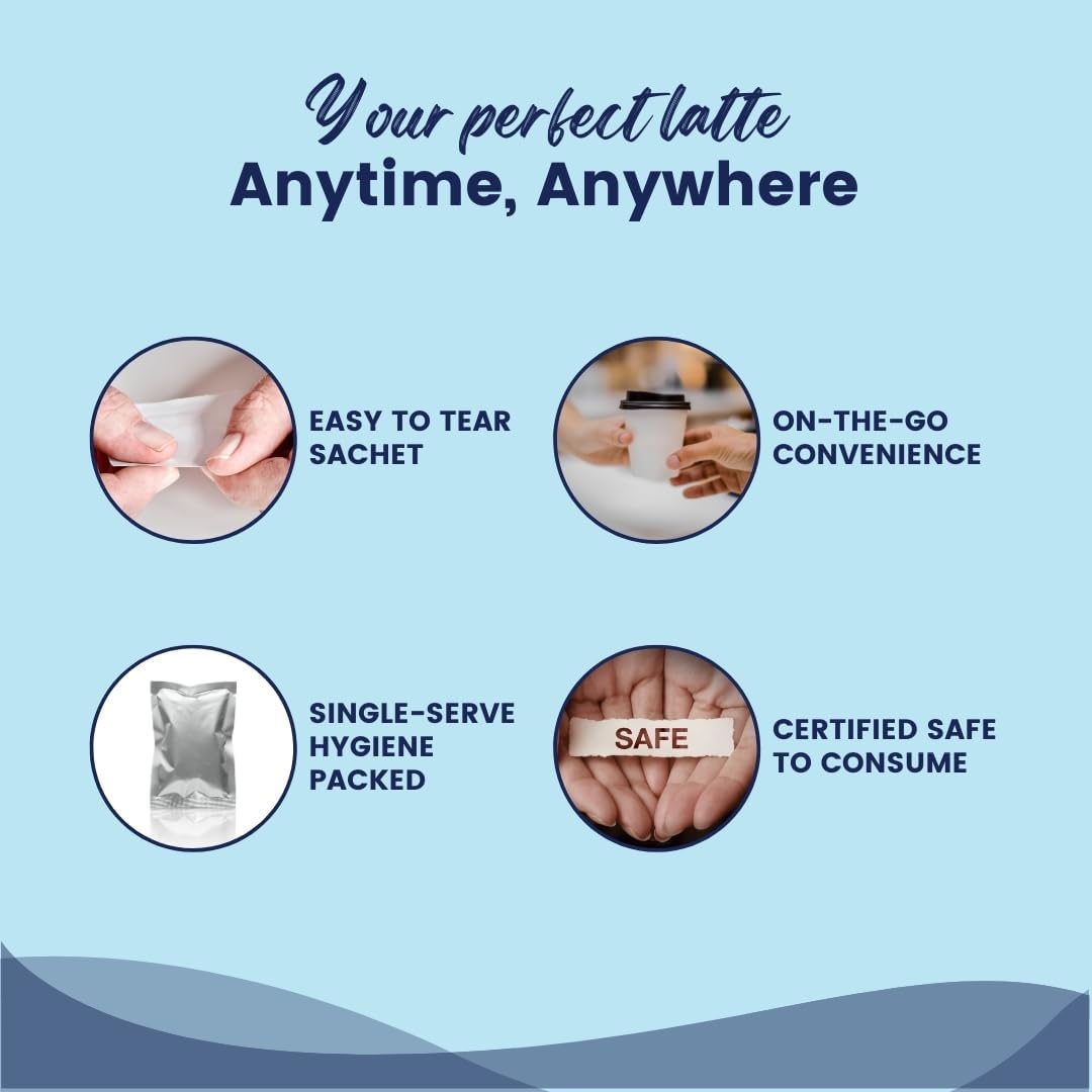 365veda Focus Superfood Latte Sachets with Ashwagandha, Curcumin, and Gotu Kola - Enhances Memory & Focus, Gluten-Free, Non-GMO (30 Count, Butterscotch Flavor)