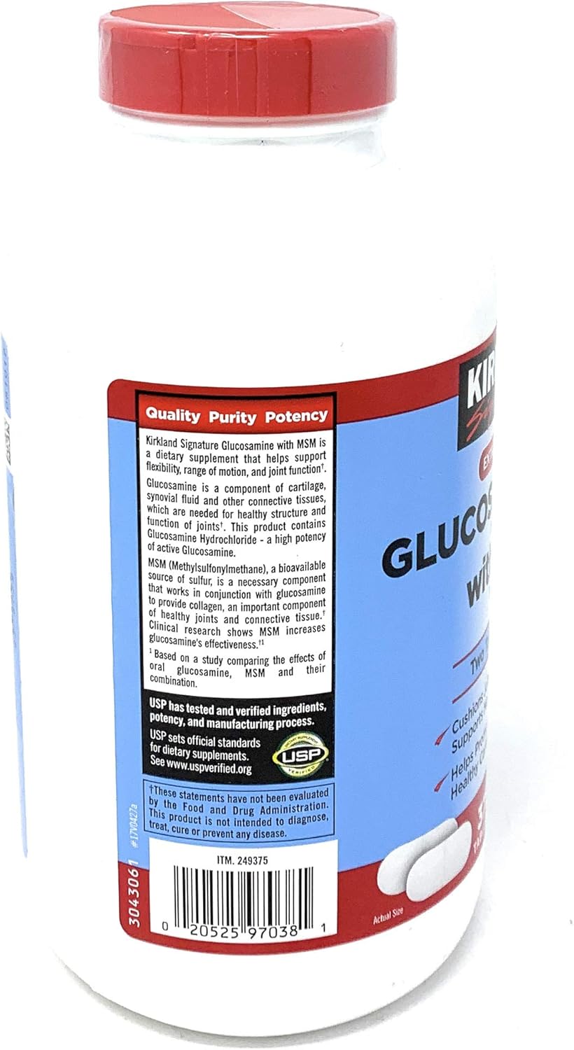375 Tablets of Kirkland Signature Glucosamine with MSM Formula