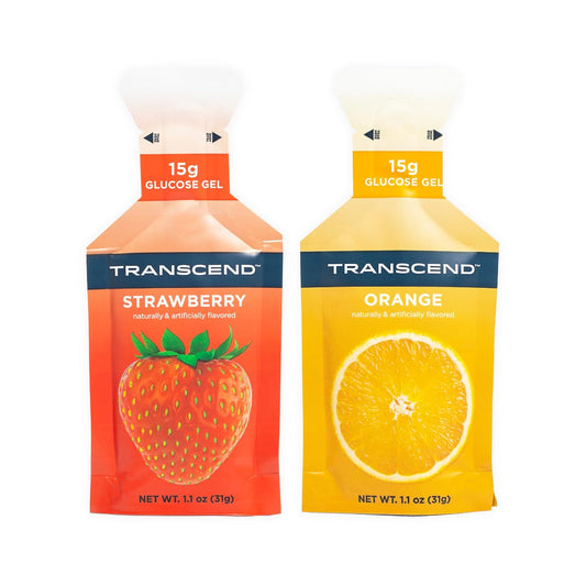 38 Pack Transcend Foods Strawberry Orange Gels 1.1 oz - Fast-acting Carb Gel, Caffeine Free, Gluten Free Strawberry Orange Flavor - BoostGo Australia