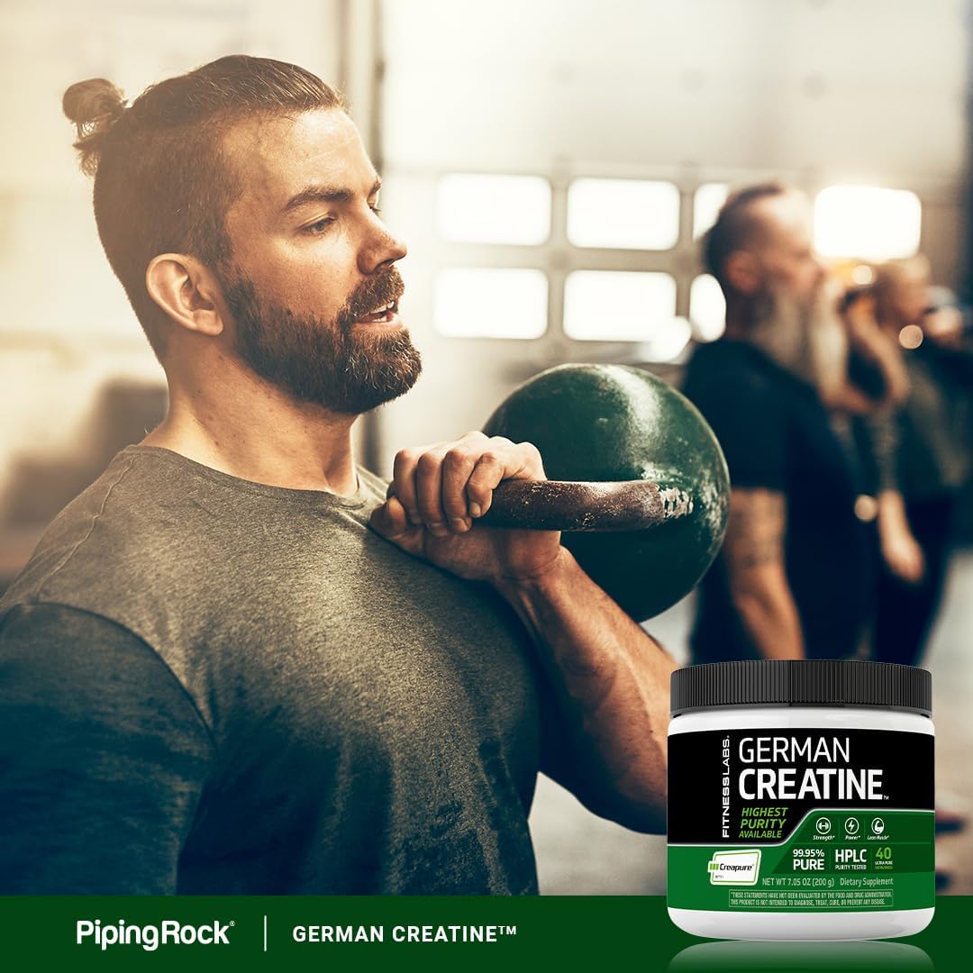 39 Servings of Non-GMO German Creatine Monohydrate Powder - 7.05 oz - Creapure Formula - Gluten Free Fitness Supplement