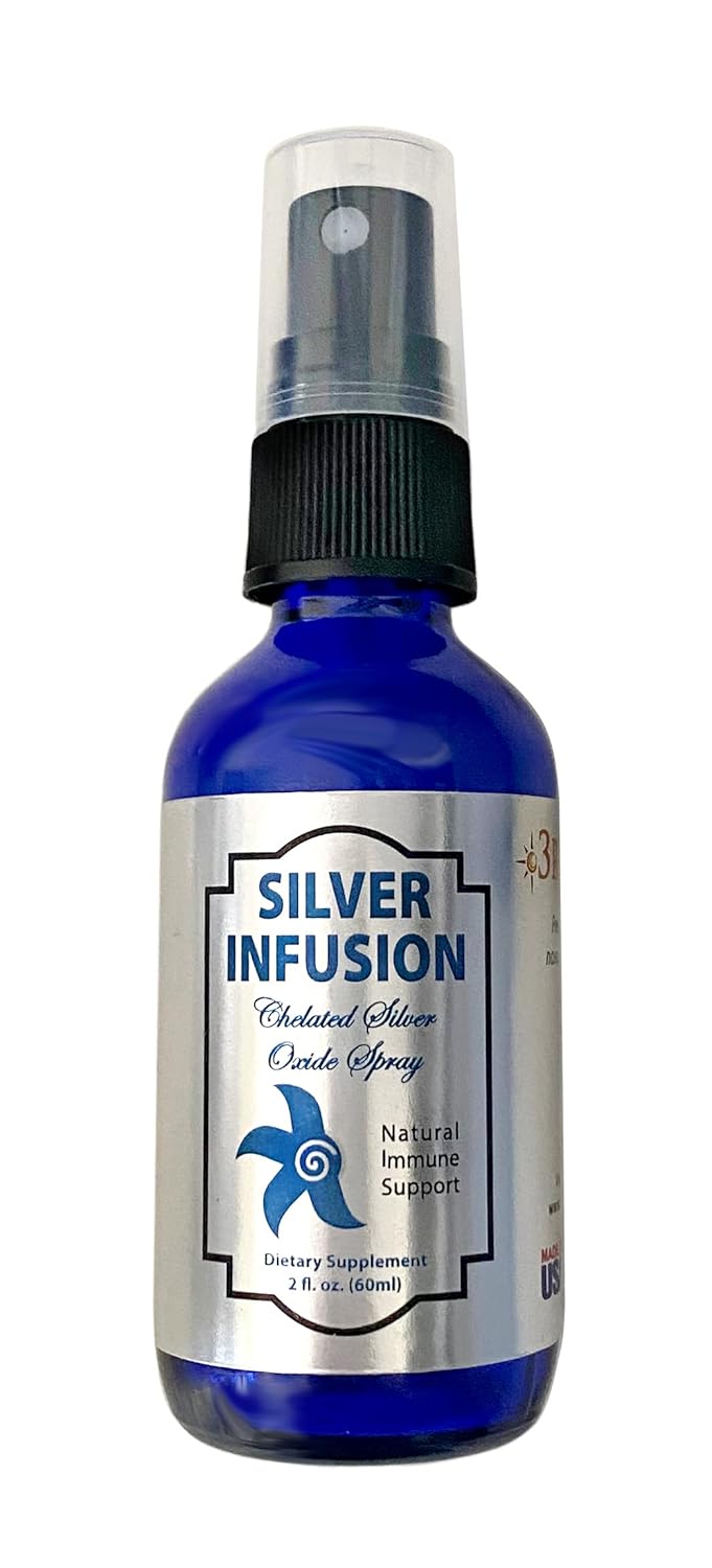 3rd Rock Essentials Silver Infusion 150 PPM Chelated Silver Oxide Spray Dietary Supplement - Immune Support and Personal Care (2 oz)