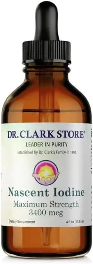 4 fl oz Dr. Clark Store White Iodine (Nascent Iodine) for Thyroid Health & Immune System Support - BoostGo Australia
