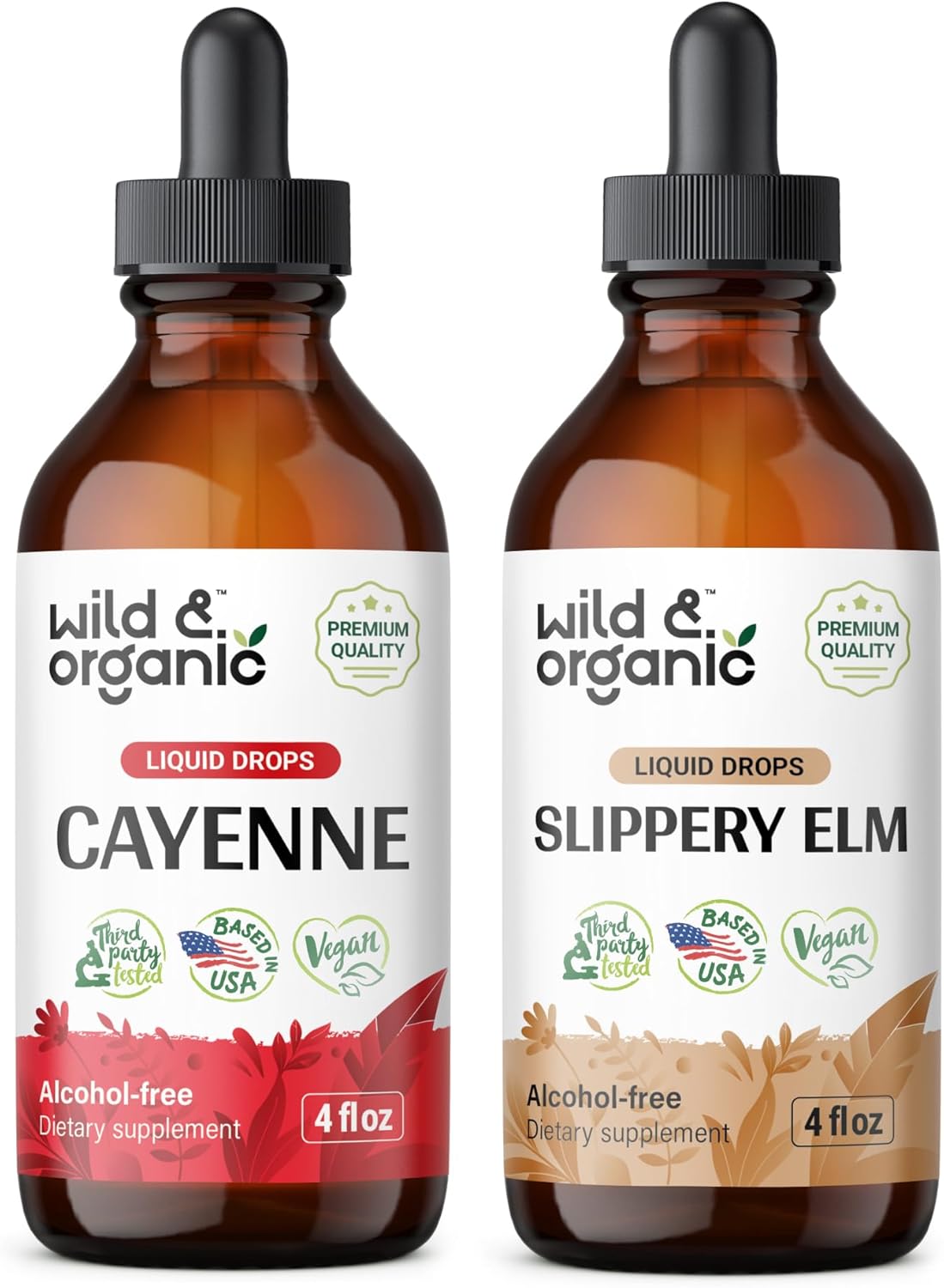 4 fl oz Wild & Organic Cayenne Pepper Tincture + Slippery Elm Tincture