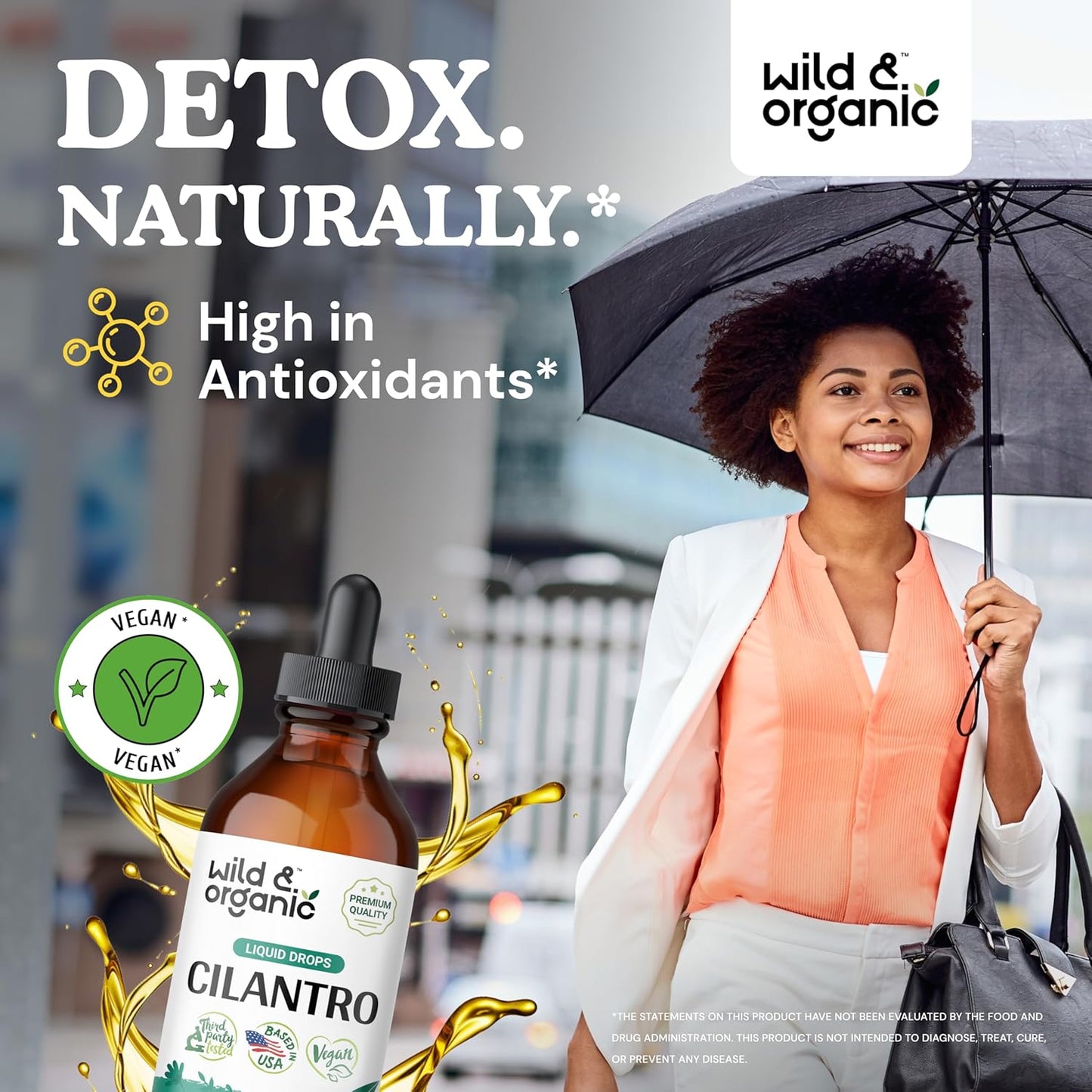 4 fl oz Wild & Organic Cilantro Tincture + Immune Support Gummies