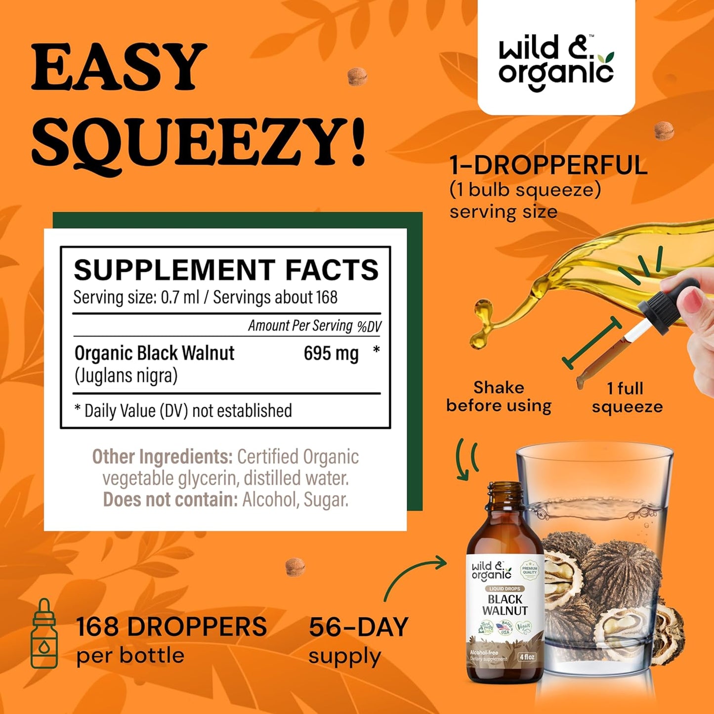 4 fl oz Wild & Organic Goldenseal & Black Walnut Tincture Combo Pack